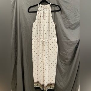 Worthington Aztec Print Jumper Romper Sleeveless with Pants Tie Waist Small